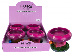 HUNKS SMOKE RESIN ASHTRAY 4CT GTG-07