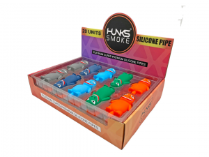 HUNKS SMOKE SILICONE GODZILLA HAND PIPE 20CT