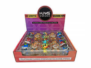HUNKS SMOKE SILICONE KAWS HAND PIPE 20CT
