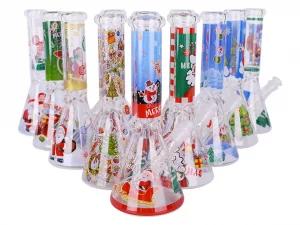 CHRISTMAS PATTERN WATER PIPE W/GIFT BOX