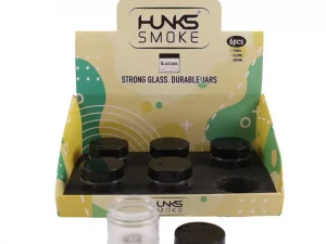 HUNKS SMOKE 70ML GLASS JAR DISPLAY 6CT