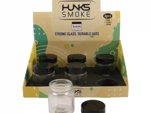 HUNKS SMOKE 110ML GLASS JAR DISPLAY 6CT