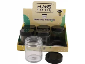 HUNKS SMOKE 300ML GLASS JAR DISPLAY 6CT