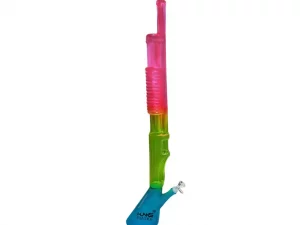 HUNKS SMOKE SHOTGUN BONG W/ STAND RAINBOW COLOR