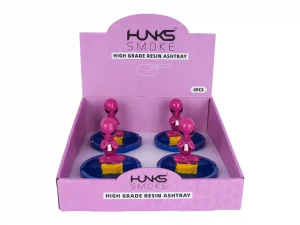 HUNKS SMOK RESIN ASHTRAY 4CT XH6238B