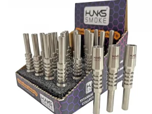 HUNKS SMOKE TITANIUM NECTAR NAIL 14MM 20CT