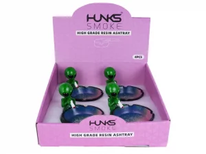 HUNKS SMOK RESIN ASHTRAY 4CT XH6239A