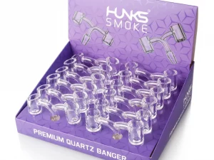 HUNKS SMOKE 14MM DUAL QUARTZ BANGER DISPLAY 12CT