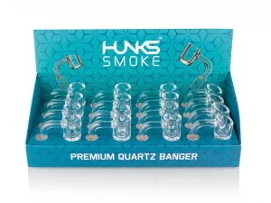 HUNKS SMOKE 14MM QUARTZ BANGER DISPLAY 16CT