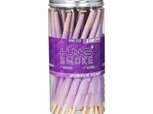 HUNKS SMOKE PURPLE HEMP CONES KING 100CT JAR