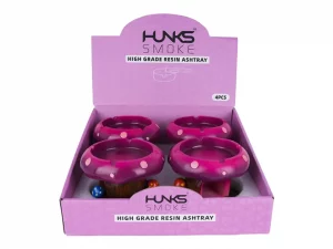 HUNKS SMOKE RESIN ASHTRAY 4CT GTG-07