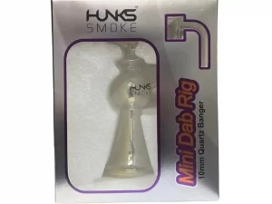 HUNKS SMOKE RAINBOW IRIDESCENT APOLLO MINI DAB RIG 6.75INCH